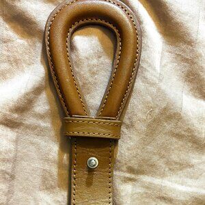 Halogen teardrop genuine leather brown belt . Size S -Trouser fit -42" TOTAL